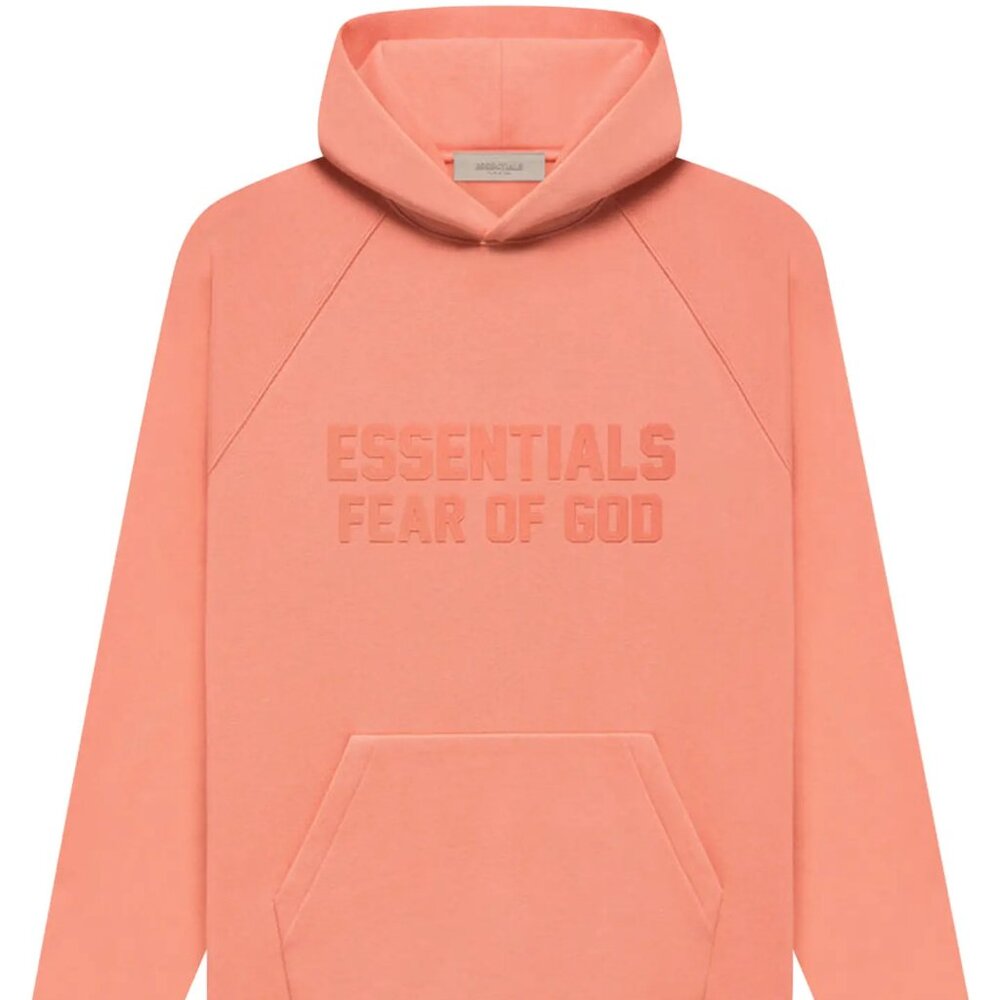 Fear of God Essentials Hoodie 'Coral' Men's Size L Oversized Heavyweight NWT